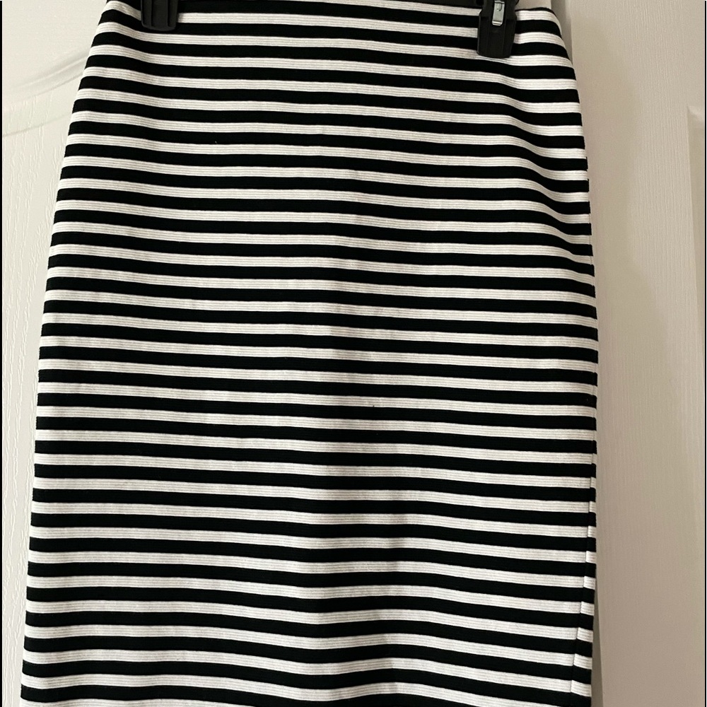Black and White stretch skirt.